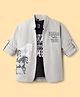 Dapper Dudes Full Sleeves Horse & Typography Printed Jacket With Tee Set - Orange
