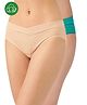 Inner Sense Organic Cotton Knit Pack Of 2 Solid V Band Detailed Plus Size Maternity Panties - Multi Colour
