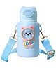 SCHOOLISH Kawaii Water Bottle with Straw, 520ml Stainless Steel Sports Water Bottle Portable Child Thermal Bottle Vacuum Drinking Cups- 520 ml - PACK OF 1 - BLUE