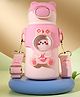 SCHOOLISH Kawaii Water Bottle with Straw, 520ml Stainless Steel Sports Water Bottle Portable Child Thermal Bottle Vacuum Drinking Cups- 520 ml -PACK OF 1 - PINK