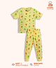 Orange Sugar 100% Cotton Knit Half Sleeves Mangoes Printed Coordinating Night  Suit Set - Lime