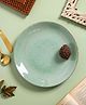 WEAVING HOMES Metallic Green Quarter Plate with Beautiful Green Color Dinnerware Piece