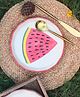 WEAVING HOMES Watermelon Plate with Beautiful White Color Dinnerware Piece