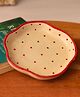 WEAVING HOMES Red Polka Handmade Dessert Plate with Beautiful Red Color Dinnerware Piece