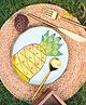 WEAVING HOMES Pineapple Plate with Beautiful White Color Dinnerware Piece