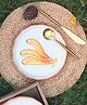WEAVING HOMES Banana Plate with Beautiful White Color Dinnerware Piece
