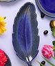 WEAVING HOMES Royal Blue Leaf Platter with Beautiful Blue Color Dinnerware Piece