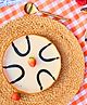 WEAVING HOMES Abstract Snack Plate with Beautiful Black Color Dinnerware Piece