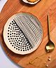 WEAVING HOMES Dots & Lines Plate with Beautiful White Color Dinnerware Piece