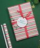 QIPS | NUKKAD Stripped Stars Print Gift Wrapping Paper  Pack of 10 Sheets |19