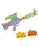 Aditi Toys Space Explorer Pneumatic Gun Include 12 Orange & 12 Yellow Soft Foam Ball, for Indoor Outdoor Use Safe For Boys Girls, Above 5+ Age, BIS Approved. (Green)