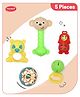 Aditi Toys Rattles in a Bag Set of 5 - Multicolour