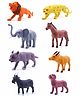 Aditi Toys Realistic Wild & Farm Animal Set for Kids, 8-Piece Plastic Animal Playset Educational Toy Set (Colors As Per Availability)