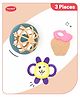 Aditi Toys Baby Kinder Rattle Set  3-Piece BPA-Free, Non-Toxic Infant Sensory Toy for Babies 0-6 Months,(Color May Vary) BIS Approved