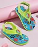 TOMSY CHOICE Hour Glass Designed & Hot Air Balloon Applique Detailed With Velcro Closure Flip Flops - Green