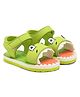 TOMSY CHOICE Animal Designed & Applique Detailed With Velcro Closure Sandals - Green