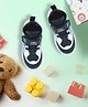 TOMSY CHOICE Mesh Detailed & Colour Blocked With Velcro Closure Shoes - Navy Blue