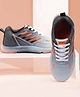 TOMSY CHOICE Mesh Detailed & Ombre With Air Cushion Sole Lace Up Closure Shoes - Black & Orange