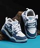 TOMSY CHOICE Colour Blocked & Ogey Text Designed With Air Cushion Sole & Lace Up Closure Shoes - Sky Blue