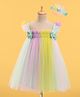 Enfance Frill Sleeves Bow Applique Detailed Dress - Sea Green