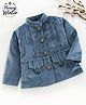 Enfance Full Sleeves Solid Blazer - Blue