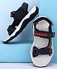 Pine Kids Velcro Closure Sandals - Red & Black