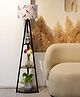Crosscut Furniture- Printed Series Tripod Floor Lamp with 3 Shelves, LED Bulb Included (Springtime)