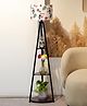 Crosscut Furniture- Printed Series Tripod Floor Lamp with 3 Shelves, LED Bulb Included (Rainforest Red)