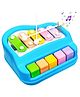 FUNVERSE 2-in-1 Piano Xylophone for Kids | Multicolor 5 Key Musical Toy with Mallets | Educational Instrument Toy Set for Toddlers, Boys & Girls | Early Learning Sound & Music Playset