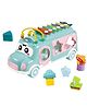 FUNVERSE Baby School Bus Xylophone Toy for Toddlers 1-3, Baby Musical Bus Toys for 1 Year Old Girl, Shape Sorting Toys Knocking Xylophone Educational Musical Instruments Toy (Blue)
