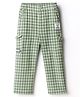 Ollypop Textile Woven Full Length Trouser Pant With Checks - Green