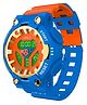 Spiky Colour Blocked Multi Functional Digital Analogue Sports Watch - Blue & Orange