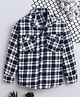 Fourfolds Cotton Blend Woven Full Sleeves Checked Shirt - Black