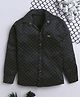 Fourfolds Cotton Blend Woven Full Sleeves Geometric Printed Shirt - Black