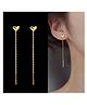 YU FASHIONS Gold Metal Gold Plated Stylish Adjustable Earrings  1.33 g