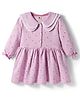 ToffyHouse Knit Frock & Full Sleeves Inner Tee With Rainbow Print - Lavender