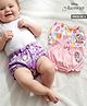 Babyhug Disney Lycra Knit Bloomer with Marie Graphic & Bow Applique Pack of 3 - Lilac White & Pink