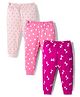 Doodle Poodle 100% Cotton Single Jersey Knit Full Length Lounge Pant With Polka Dots Print Pack Of 3 - Pink & Fuchsia