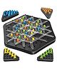 AKN TOYS Chain Triangle Chess Game, Triggle Rubber Band Game, Strategy Board Games, Famliy Night Games  2 to 4 Players,- PACK OF 1 ( COLOR AND DESIGN VARY )