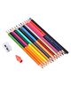 Apsara Bi-Colour Hex Shape Colour Pencils 12 Colour Pencils 24 Shades  - Multicolor