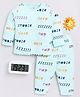 Clt.s Cotton Knit Full Sleeves Typography Printed Coordinating Night Suit Set - Sea Green