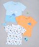 Pantaloons Baby Cotton Knit Pack Of 3 Half Sleeves Sea LIfe Printed Tees - Multi Colour
