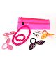 Pihoo Stars Designed Pearls Embellished Jewellery Combo Set - Rani Pink