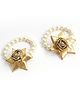 Pihoo Star Applique Detailed Pearls Embellished Bracelets - Golden