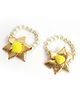 Pihoo Floral Applique Detailed Pearl Embellished Bracelets - Neon Yellow