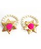 Pihoo Floral Applique Detailed Pearl Embellished Bracelets  - Pink