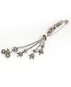 Pihoo Navratri Themed Tassel Designed Bicycle Applique Detailed Oxidized Saree Pin - Silver