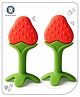 Aditi Toys Baby Silicone Teether, Straberry Teether for Toddlers,100% Food Grade Silicone Teether, Non-Toxic & Latex Free Suitable for Kids Above 3 Months, BIS Approved.(Straberry 2)