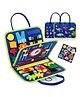 New Pinch Montessori Busy Board Toy to Develop Basic Skills, Educational Sensory Busy Book for Toddlers Travel Toys for Airplane Car Aged 3+ Kids, Activity Parents Kids Travelling Toys, blue