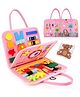 New Pinch Montessori Busy Board Toy to Develop Basic Skills, Educational Sensory Busy Book for Toddlers Travel Toys for Airplane Car Aged 3+ Kids, Activity Parents Kids Travelling Toys, pink